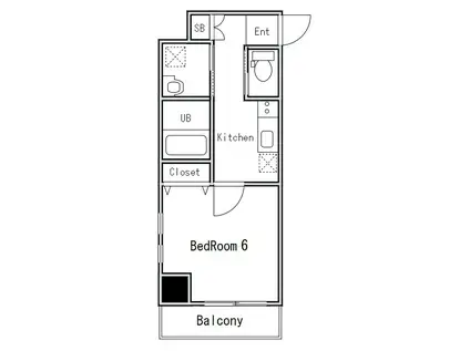 レヴァンテ浅草(1K/4階)の間取り写真