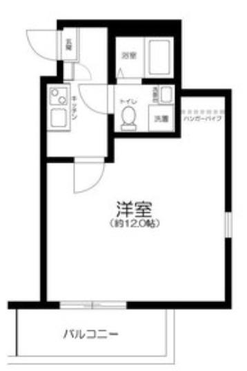 GLUCK船橋(1K/2階)の間取り写真