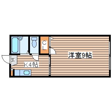ロイヤルクレスト(1K/2階)の間取り写真
