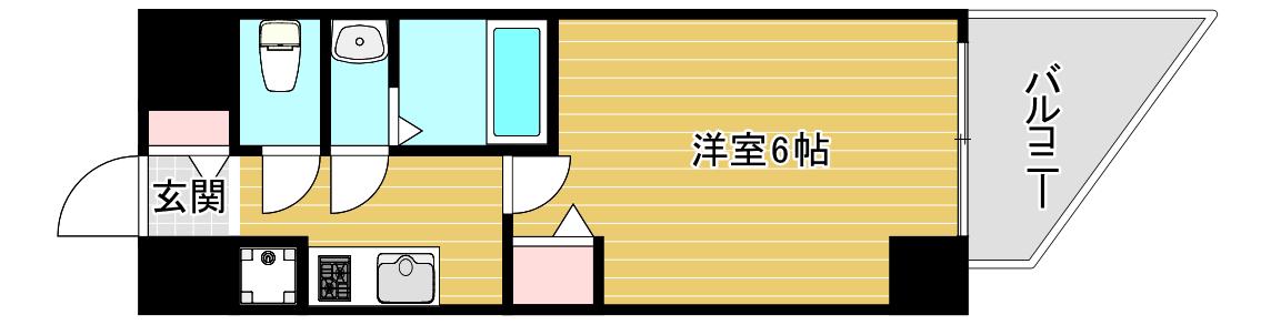 S-RESIDENCE堺筋本町UNO(1K/4階)の間取り写真
