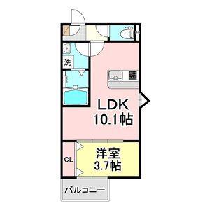 LECOCON津島V(1LDK/2階)の間取り写真