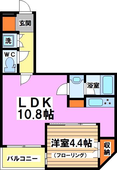 ビバリーホームズ吉祥寺(1LDK/2階)の間取り写真