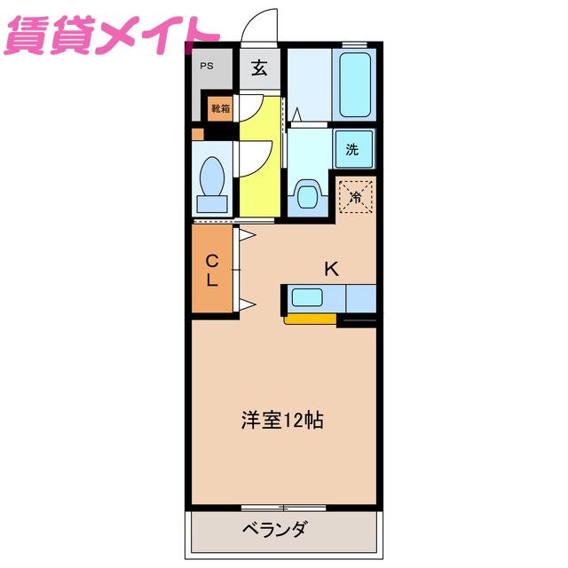GARNISH II(ワンルーム/5階)の間取り写真
