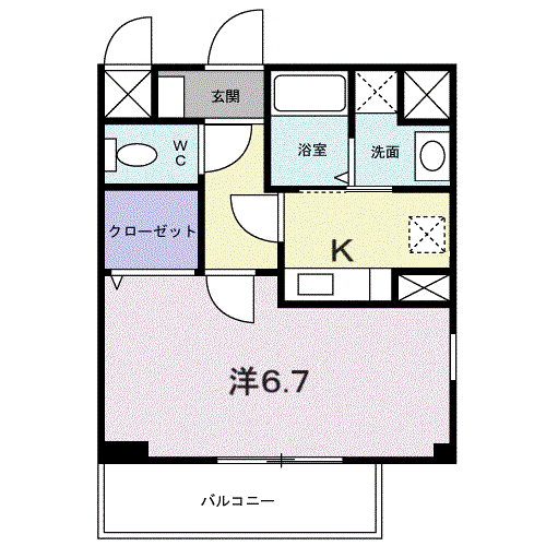 レスポワール(1K/3階)の間取り写真