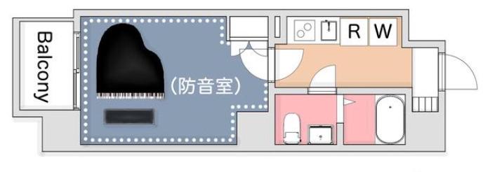 グランスクエア(1K/7階)の間取り写真