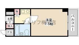 ユニ東梅田(1K/8階)の間取り写真