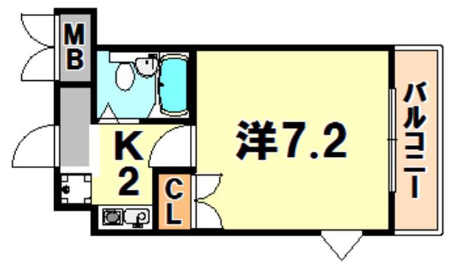 プレジールコート(1K/3階)の間取り写真