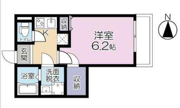 ウィンドヒル横浜(1K/2階)の間取り写真