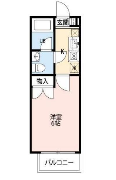 シエル西船(1K/2階)の間取り写真