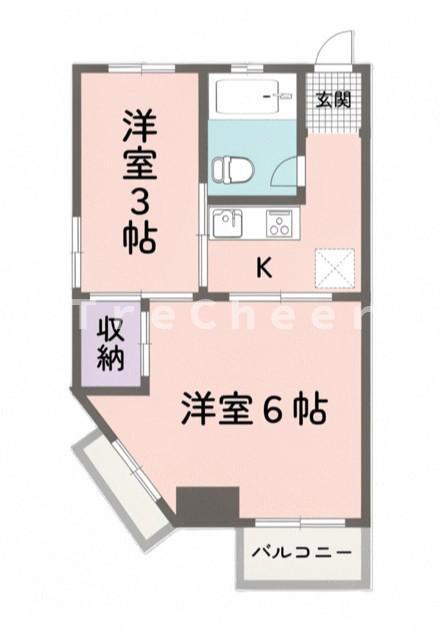 マンション鈴木(2K/3階)の間取り写真