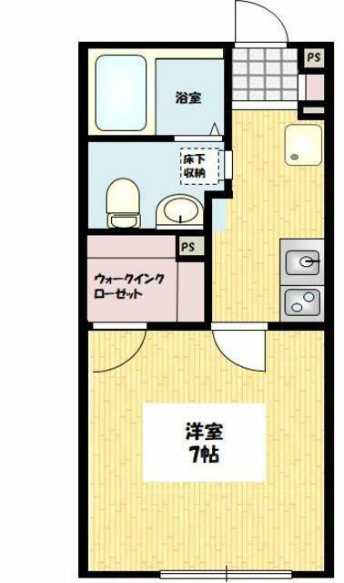 レナラ北沢(1K/1階)の間取り写真