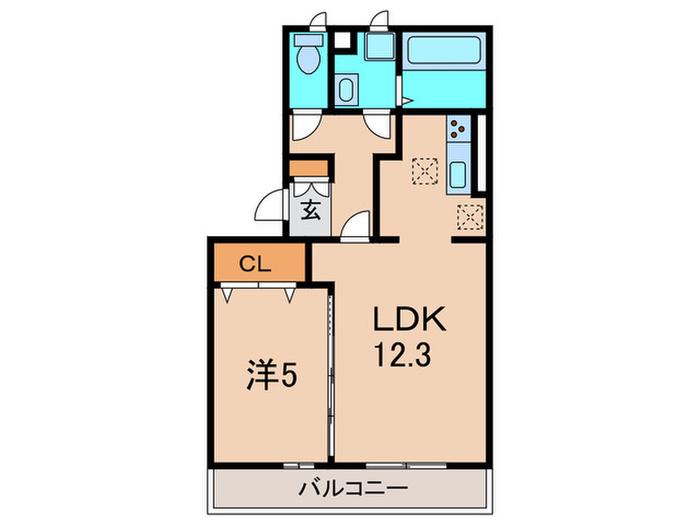 LIBREIII(1LDK/1階)の間取り写真