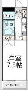 レジデンス東川口(1K/3階)の間取り写真