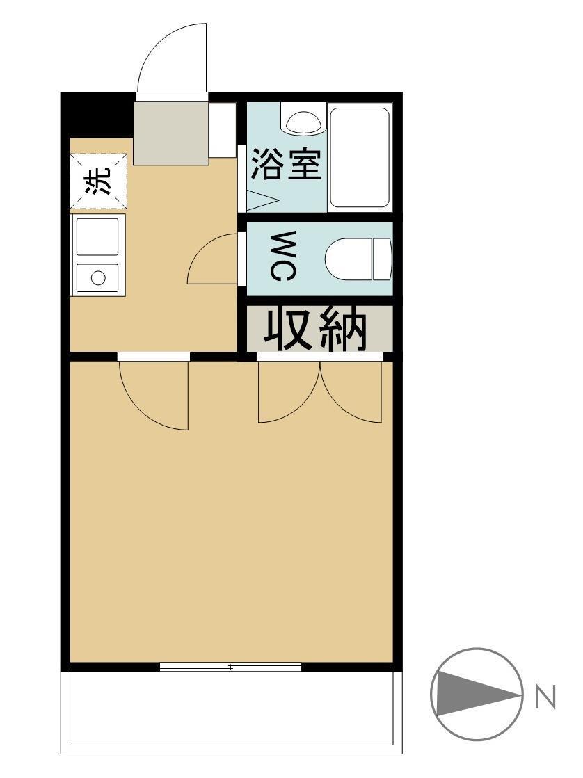 メゾン ルポB(1K/2階)の間取り写真