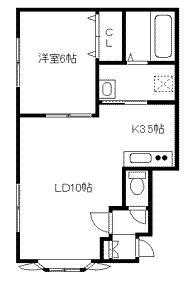 JOY2・5(1LDK/1階)の間取り写真