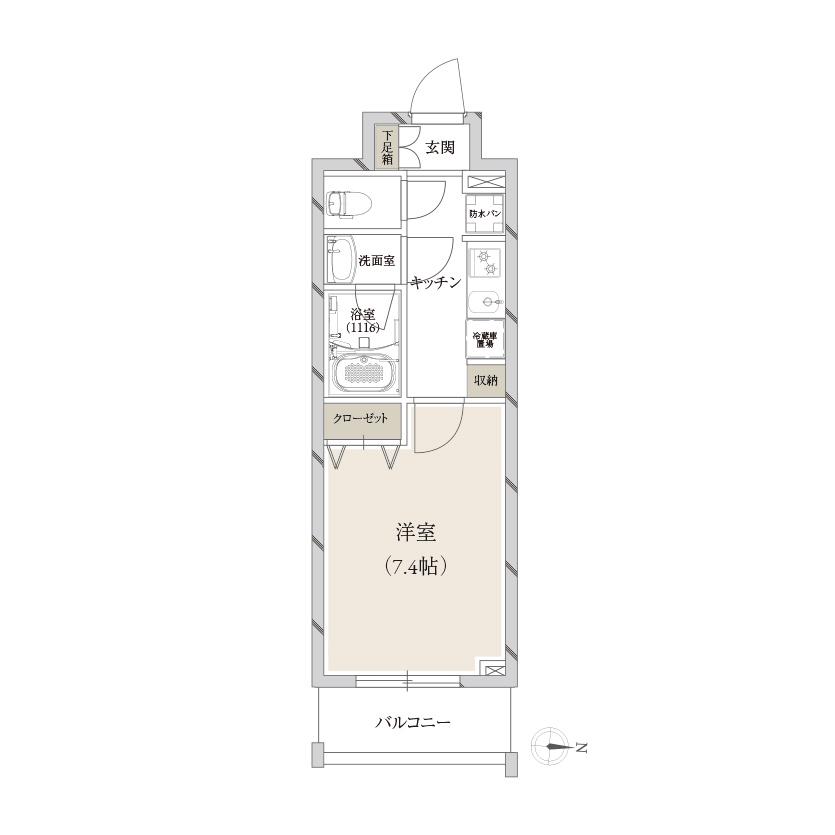 LIVE CASA両国III(1K/5階)の間取り写真