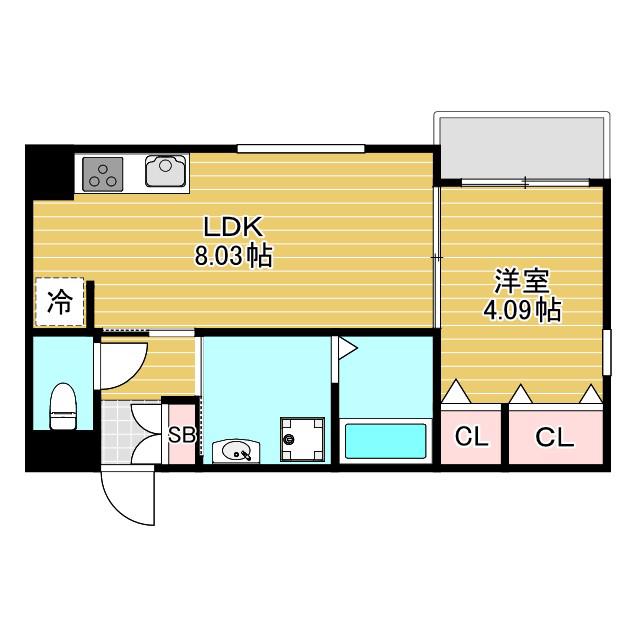 JYOFUL・HOUSE豊中(1LDK/2階)の間取り写真