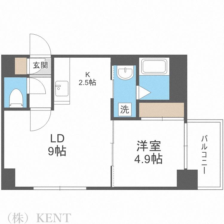 COMS RESIDENCE 鳥居前(1LDK/6階)の間取り写真