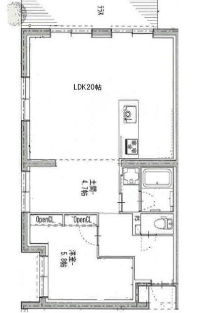 パティオ駒岡20号館(1LDK/1階)の間取り写真