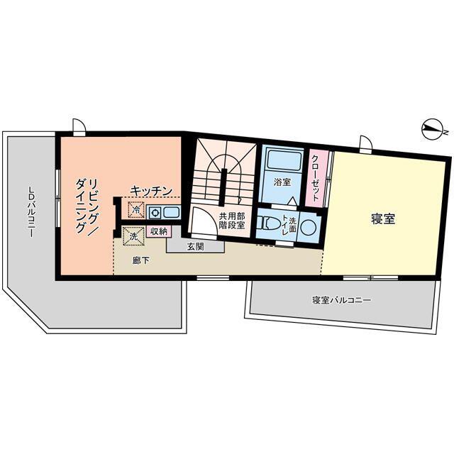 COLLINA武蔵小山(1DK/3階)の間取り写真