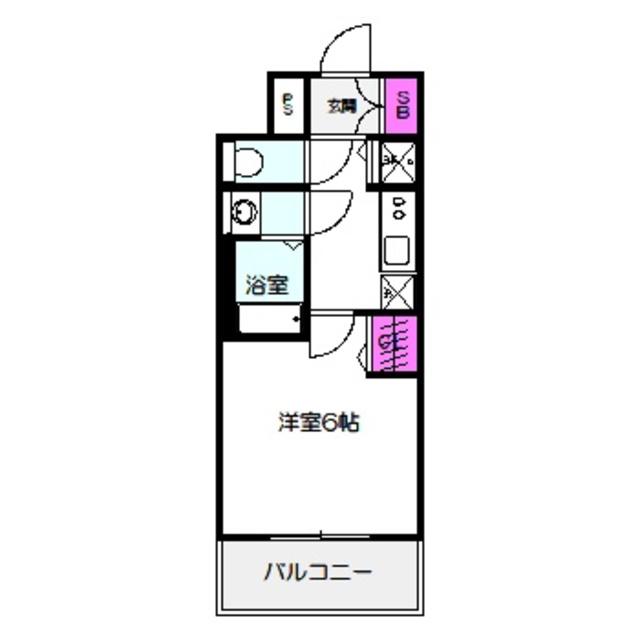 スワンズシティ大阪城ノース(1K/3階)の間取り写真