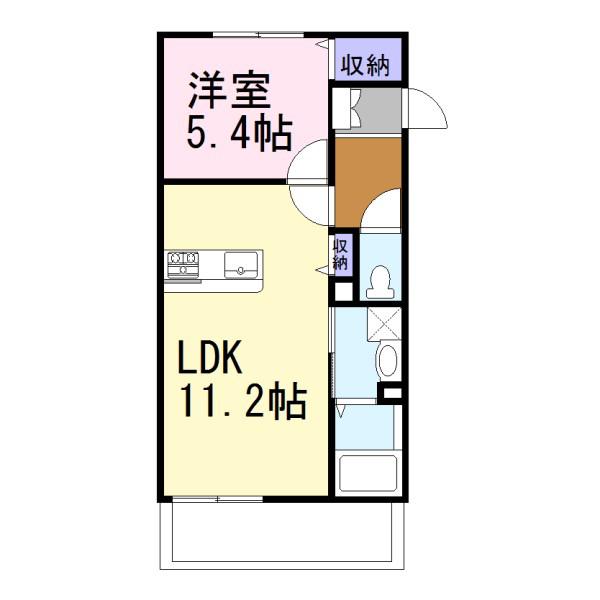 R-STYLE(1LDK/3階)の間取り写真