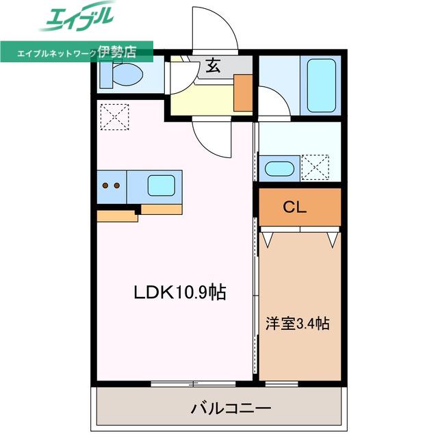 LA MIA CASA STAGEII(1LDK/1階)の間取り写真