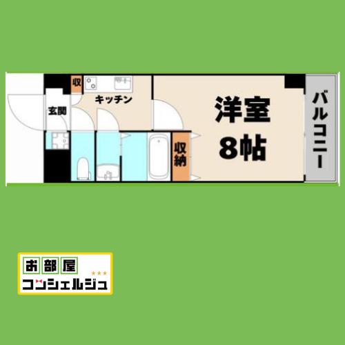 リアライズ松原(1K/2階)の間取り写真