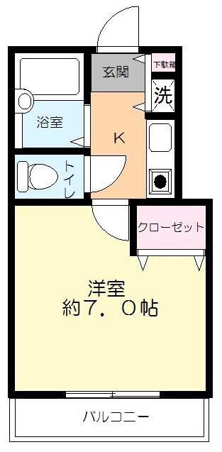 エストゥディオ(1K/3階)の間取り写真