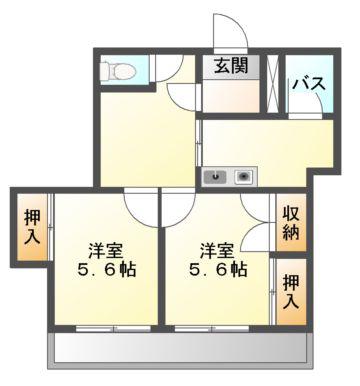 レジデンスカープ金沢(3K/3階)の間取り写真