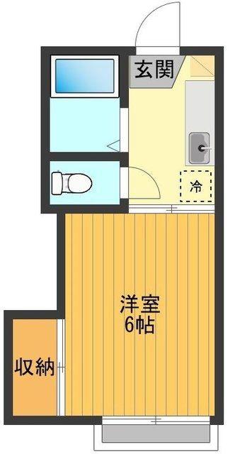 コーポラス100(1K/2階)の間取り写真