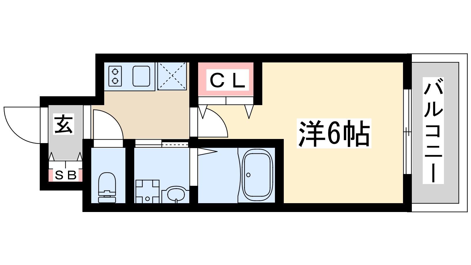 エスリード新大阪グランゲートサウス(1K/3階)の間取り写真