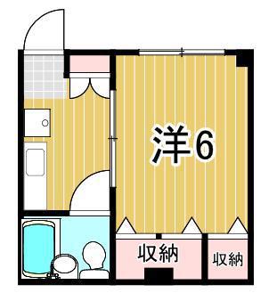 小島ビル(ワンルーム/1階)の間取り写真