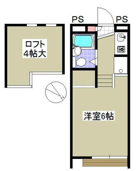 ジュネパレス門井I(ワンルーム/1階)の間取り写真