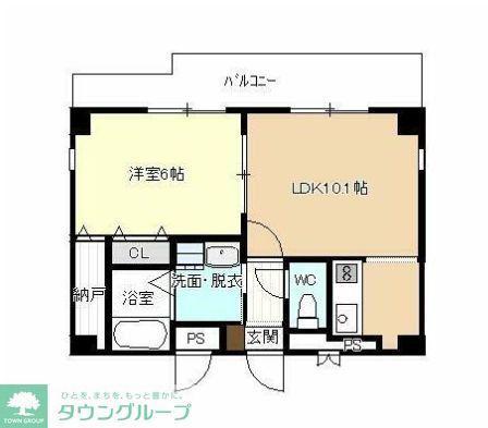 エスト荒子(1LDK/7階)の間取り写真