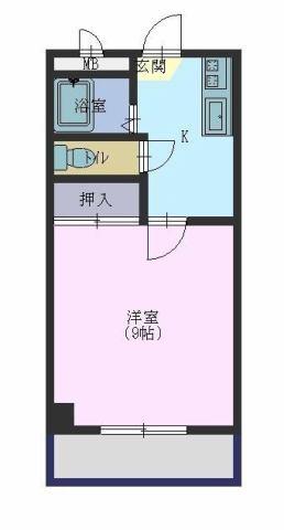 ヒューマンスクエア五反田(1K/3階)の間取り写真