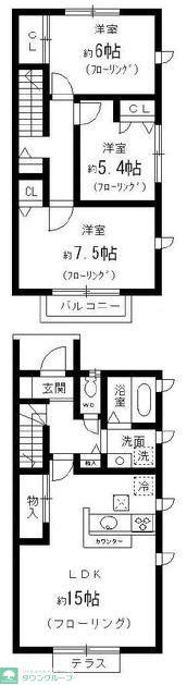 サウスソシア(3LDK/2階)の間取り写真