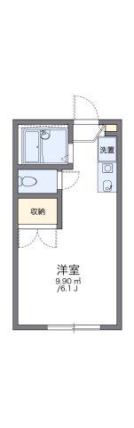 レオパレス大間(1K/1階)の間取り写真