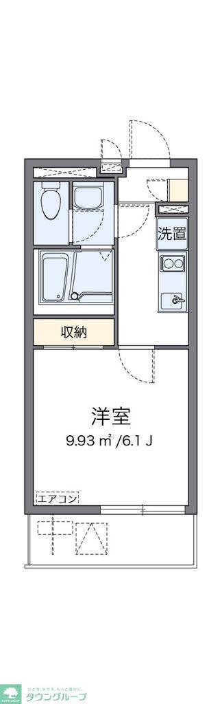 クレイノスペランツァI号館(1K/1階)の間取り写真