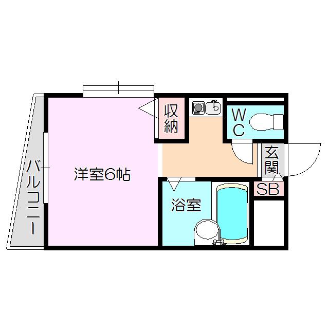 メゾンアンティーム(1K/2階)の間取り写真