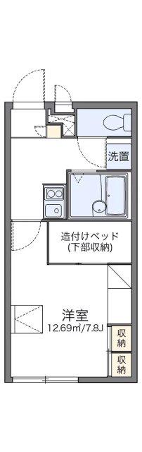 レオパレスアイランドパレス(1K/2階)の間取り写真