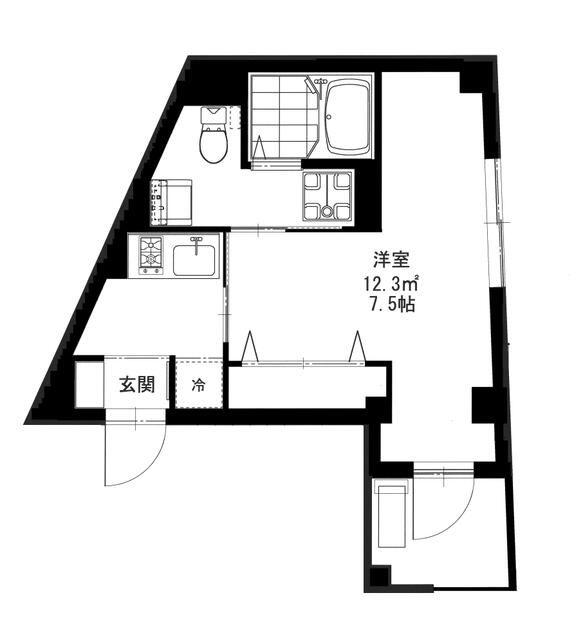 BCASA OTAKEBASHI AVE(1K/3階)の間取り写真