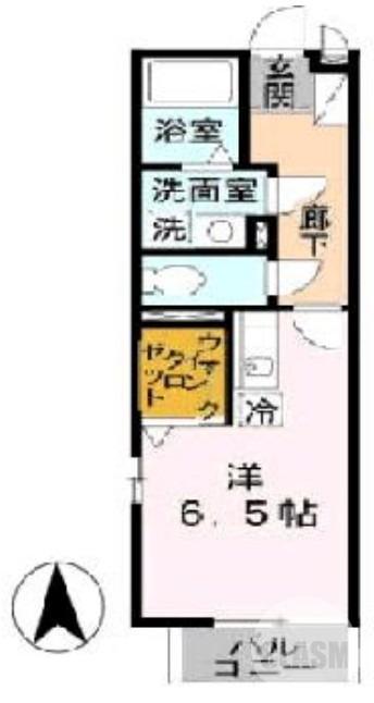 ソレイユ寿(ワンルーム/2階)の間取り写真
