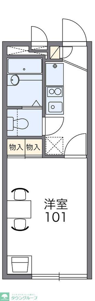 レオパレスメゾンソレイユII(1K/1階)の間取り写真
