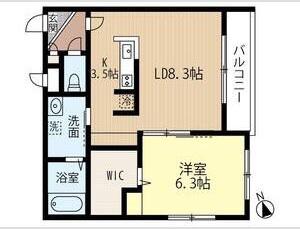 BILLS 棗(1LDK/2階)の間取り写真