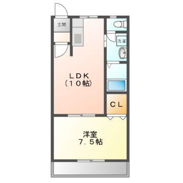 エルソフィア正雀I(1LDK/2階)の間取り写真