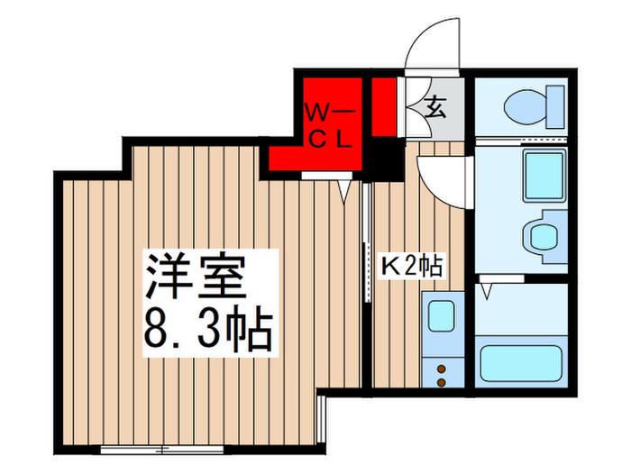 ミハス市川妙典(1K/1階)の間取り写真