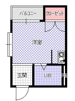 プレステージ寝屋川(1K/3階)の間取り写真