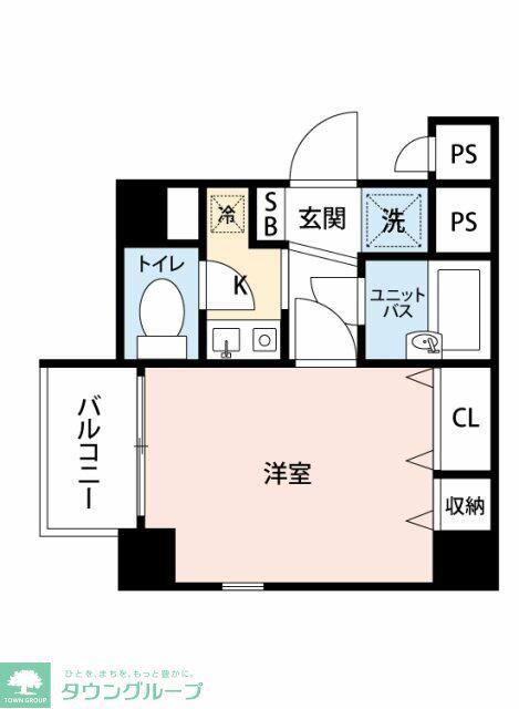 マイナビSTAYミライエ三軒茶屋2丁目(1K/2階)の間取り写真