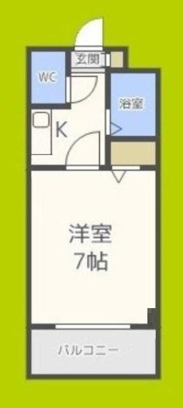 Mプラザ城東(1K/6階)の間取り写真